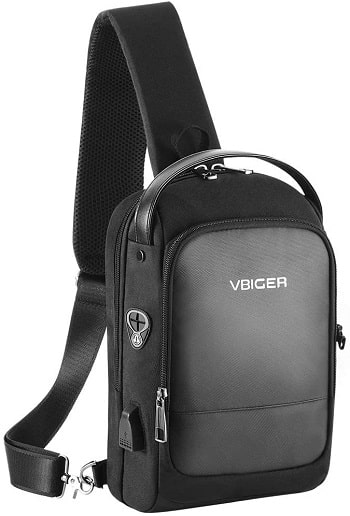 VBIGER sac bandoulière homme cuir, sac étanche pour les sports de cyclisme de voyage
