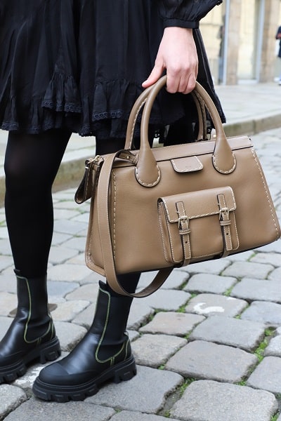 Sac de jour moyen en cuir Chloé 