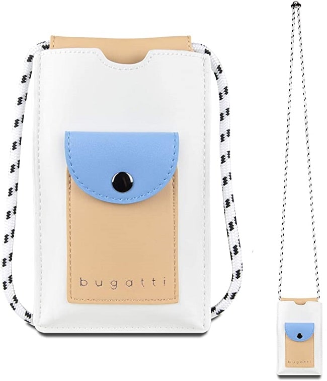 mini sac à bandoulière pour téléphone et cartes bugatti