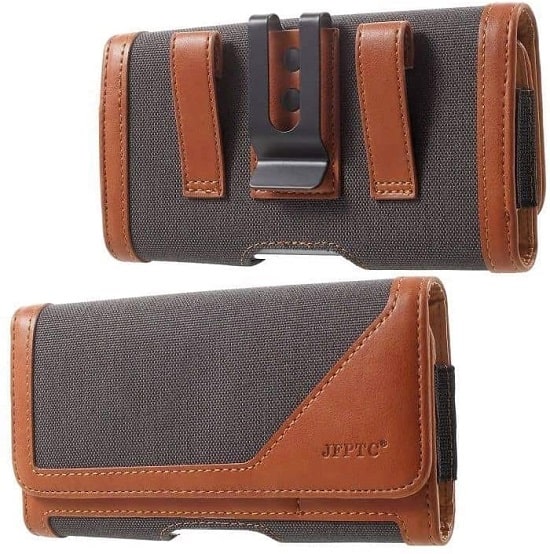 pochette téléphone ceinture homme Textile et Cuir