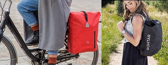 sacoche vélo convertible sac à dos