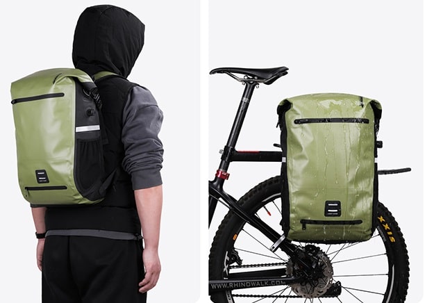 sacoche vélo étanche convertible sac à dos