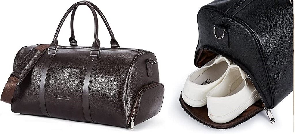 sac de voyage cuir avec compartiment chaussures