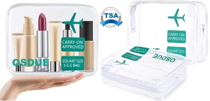 Trousse de Toilette Transparente pour Avion